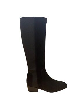 Aquatalia Women’s Black Suede & Stretch Calve Knee-High Nolita Boots Size 6.5M